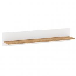 Estanteria de pared - VIC-D, Roble Wotan / Blanco Brillo