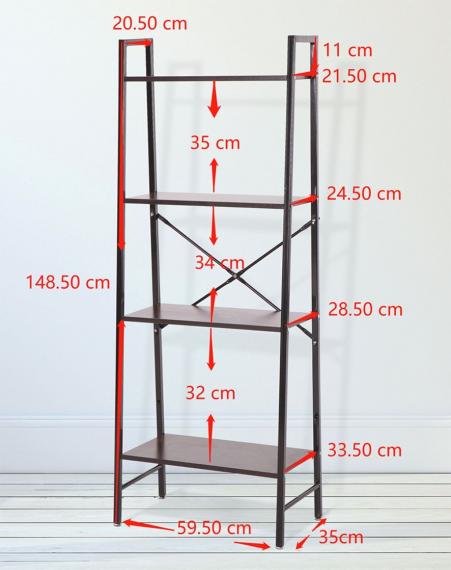 Foto ESTANTERIA MOD.LINCOLN NEGRO