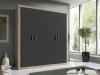 Foto Grande armoire moderne, 4 portes battantes - Lara, ANDERSEN PINO-GRIS