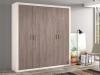 Foto Grande armoire moderne, 4 portes battantes - Lara, CAMBRIA-BLANCO