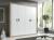 Grande armoire moderne, 4 portes battantes - Lara, CAMBRIA-GRAFITO