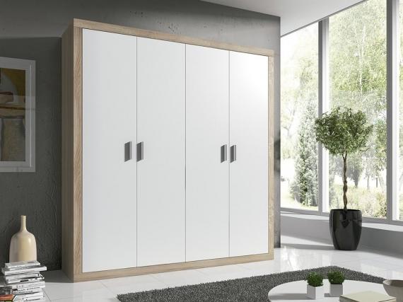 Foto Grande armoire moderne, 4 portes battantes - Lara, CAMBRIA-GRAFITO