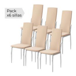 JUEGO DE 6 SILLAS JARAMA P/CROMA MOD.SAKURA