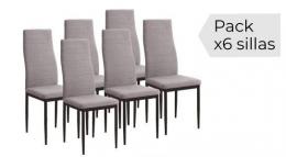 JUEGO DE 6 SILLAS T.JARAMA MARENGO PATA NEGRA MOD.YURI