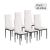 JUEGO DE 6 SILLAS TAP.PU P/NEGRA MOD.EMI BLANCO