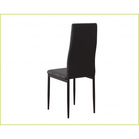 Foto JUEGO DE 6 SILLAS TAP.PU P/NEGRA MOD.EMI NEGRO