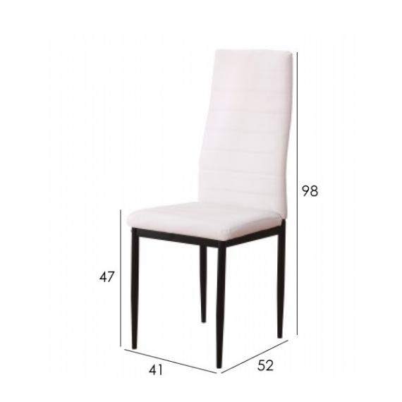 Foto JUEGO DE 6 SILLAS TAP.PU P/NEGRA MOD.EMI NEGRO