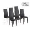Foto JUEGO DE 6 SILLAS TAP.PU P/NEGRA MOD.EMI NEGRO