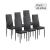 JUEGO DE 6 SILLAS TAP.PU P/NEGRA MOD.EMI NEGRO
