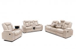 Juego de sillones - 1+2+3 plazas - beige - TEXAS