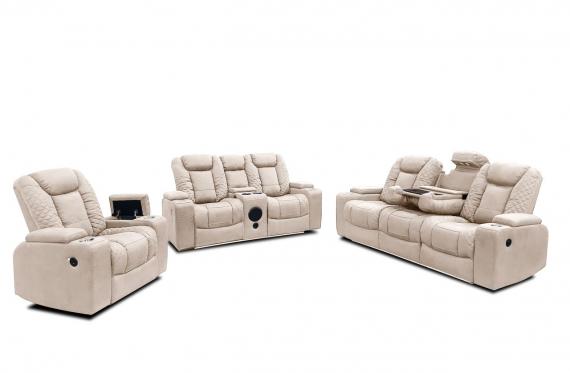 Foto Juego de sillones - 1+2+3 plazas - beige - TEXAS