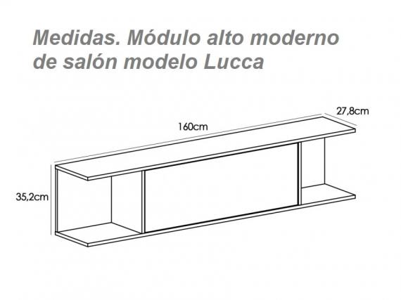 Foto Módulo alto moderno de salón, 160 cm – Soto, PUCCINI-TEXTIL