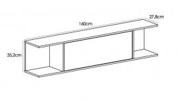 Módulo alto moderno de salón, 160 cm blanco roble – Soto