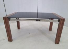 Mesa baja en metal, madera y cristal - Tec