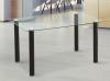 Foto Mesa comedor con tapa de cristal templado 140 x 80 cm – Yuri, negro