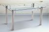 Photo FIXED GLASS DINING TABLE MOD. PRANZO STEEL