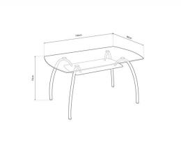 MESA COMEDOR FIJA TAPA CRISTAL MOD.SAN CROMO