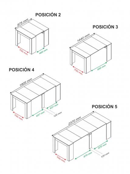 Foto MESA DE COMEDOR EXTENSIBLE REF: 004580BO FUNZIONALE CONSOLA BLANCO BRILLO