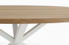 Foto MESA STACY ROBLE OVAL BLANCO TAPA MELAMINA 1400x800x750mm