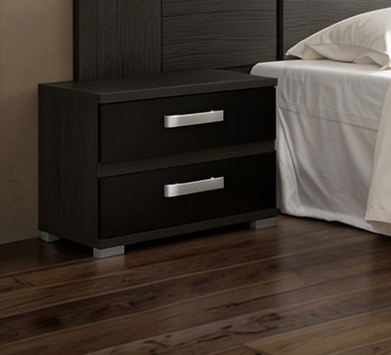 Photo Nightstand 2 drawers Model RAMBLA ash - black