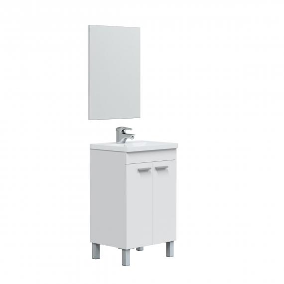 Foto Mueble de baño con 2 puertas y 4 patas - KONCEPT, REF: 305210BO blanco brillo
