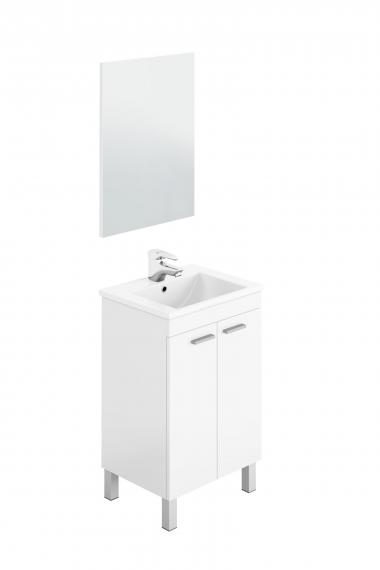 Foto Mueble de baño con 2 puertas y 4 patas - KONCEPT, blanco brillo