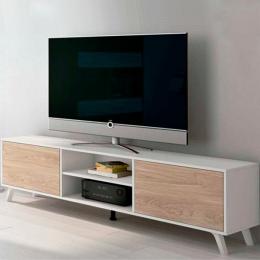 Mueble TV moderno con patas altas inclinadas, 180 cm – Soto, PUCCINI-TEXTIL