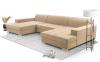 Foto Sofá  U cama y 2 arcones - Mistral U Beige 354cm x 177cm