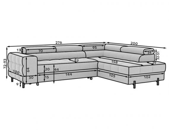 Foto Sofa cama+arcon 276x200 - Ferucce Blanco, tela