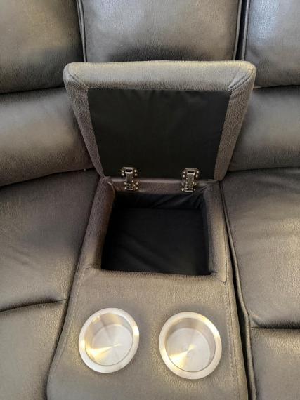 Foto Sofá Rinconera Relax Reversible 215x250 - Doble Motor, Consola y USB-C Soho Gris