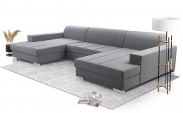 Sofá  U cama y 2 arcones - Mistral U Gris 354cm x 177cm