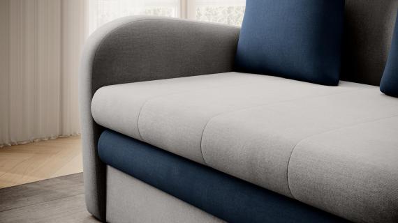 Foto Sofa cama 130x103 - ARIO  Gris / Azul