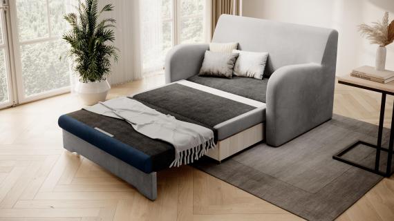 Foto Sofa cama 130x103 - ARIO  Gris / Azul