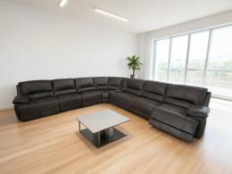 Sofá Rinconera Relax Gigante 410x380 cm: Confort de Cine, Doble Motor y Diseño Reversible SOHO XL GRIS