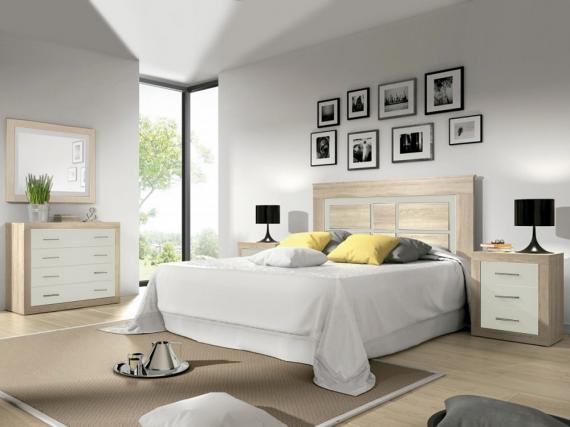 Photo Double Bedroom Set — Environment 1 (Cambrian Oak / White) Lara