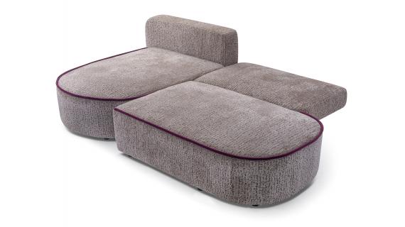 Foto Sofá cama chaise longue de tejido bouclé beige - PEDRO