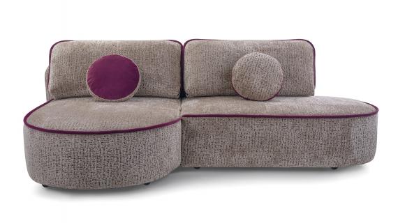 Foto Sofá cama chaise longue de tejido bouclé beige - PEDRO