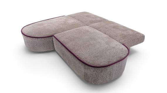 Foto Sofá cama chaise longue de tejido bouclé beige - PEDRO