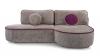 Foto Sofá cama chaise longue de tejido bouclé beige - PEDRO