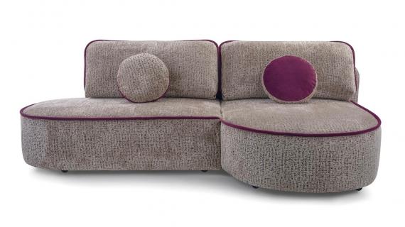 Foto Sofá cama chaise longue de tejido bouclé beige - PEDRO