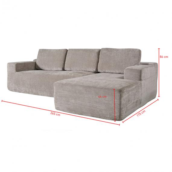 Foto CHAISE LONGUE SOFA, 265 CM MODELO DULCE BEIGE