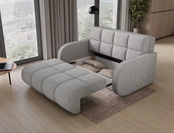 Foto Sofá cama - 154x103 - gris claro - 3 plazas - Deverio