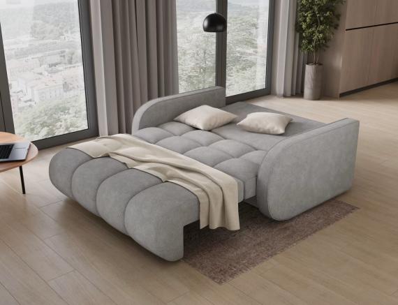 Foto Sofá cama - 154x103 - gris claro - 3 plazas - Deverio
