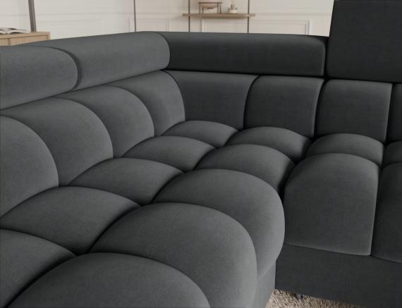Foto Sofá en U moderno (2 chaiselongs) con cama y arcón 347x202 - gris oscuro - FECTORY