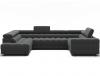 Foto Sofá en U moderno (2 chaiselongs) con cama y arcón 347x202 - gris oscuro - FECTORY
