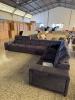 Foto Sofá rinconera con altos reposacabezas y respaldos, 8 plazas - sofa cama - gris - 390x320 – Eva
