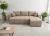 Sofá Cama Chaise Longue Reversible marrón claro DORA