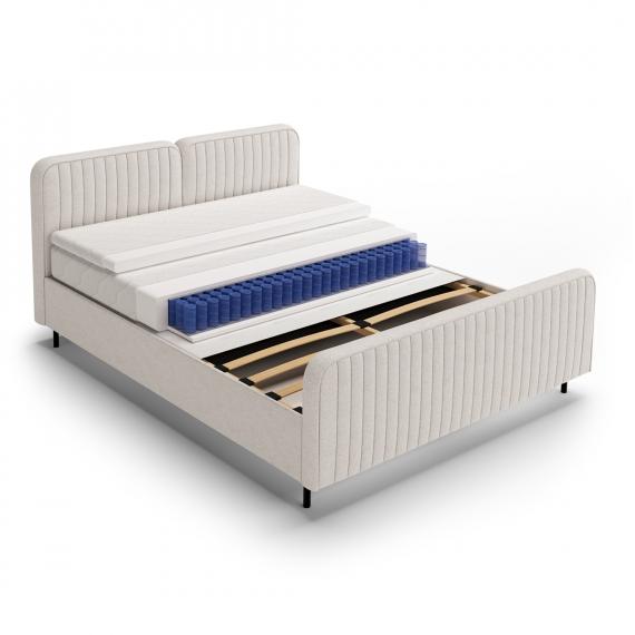 Foto Cama 140/160/180 x 200 + colchón + topper + almacenaje - LAMELLO Crema