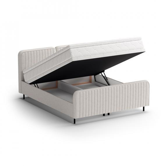 Foto Cama 140/160/180 x 200 + colchón + topper + almacenaje - LAMELLO Crema