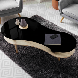 MESA CENTRO PEANUT TAPA NEGRA